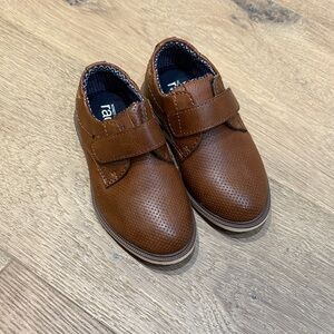 Elegant Brown Kids Dress Shoes with Strap